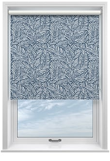 Balmy Palms (Blackout), Pacific Blue - Motorised Roller Blind